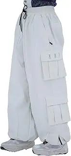 [xwxwseui] Baggy Snowboard Trousers for Men Women 3L Loose Snow Pants Waterproof Fleeced Ski Pant