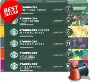Nespresso Compatible Coffee Pods Variety Pack 60 Capsules 6 Flavors