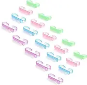 HONMEET 20pcs Manicure Brush Nail Brushes Nail Tools for Nail Art Nail Art Brushes Small Brush Nail Cleaning Brush Double Sided Nail Brush Random Color
