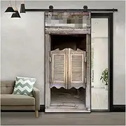 Door Stickers Vintage Western Tavern Door DIY Door Sticker Home Decoration Wall Stickers Porch Art Mural Wallpaper (Size : 77x200cm)