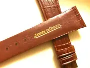 22 mm vintage jaeger-lecoultre genuine crocodile brown wristwatch strap