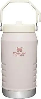 Stanley IceFlow Flip Straw Jug with Handle 64 oz| Twist On Lid and Flip Up Straw | Leak Resistant for Travel and Sports | Insulated Stainless Steel | BPA-Free | Rose Quartz