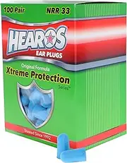 XTREME Foam Earplugs, 32dB NRR Ear Plugs, 100 pairs, Foam Ear Plugs Noise Reduction & Hearing Protection For Sleeping, Snoring, Working, Shooting, Travel, Concerts