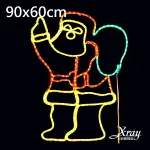 揮手聖誕老公公燈飾(110V)，LED燈飾/聖誕佈置/聖誕掛飾/裝飾/吊飾/聖誕樹，X射線【X279100】