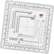 simhoa Land Navigation Protractor Coordinate Scale Protractor Map Reading and Land Navigation Map Tool Coordinate for Drawing Architecture
