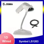 New Zebra Symbol LS1203 1D Handheld Barcode Scanner with Stand and USB Cord Kit
