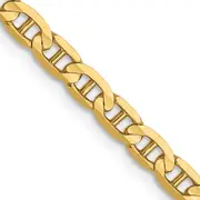 16 Inch 14K 3mm Concave Anchor Chain