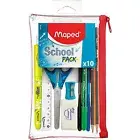 Maped Scissor Ruler Highlighter Eraser Pencil Sharpener Pen School Pack 10pcs