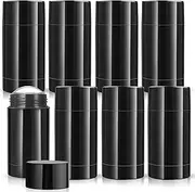 8 Pack 75ml/2.5oz Plastic Deodorant Containers Empty Twist Up Filling Stick Tube Bottom-Fill Deodorant Bottles for DIY Cosmetic Lotion Bar Sunscreen Lip Balm Crayon - Black