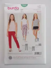 Burda Kids 9368 Pants, Shorts & Capri Sewing Pattern 6-13, Uncut