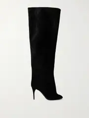 [Alaïa] Alaïa - Suede Over-the-knee Boots - Black - IT38 IT 38 Black