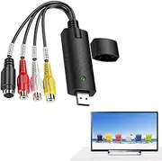 RCA to HDMI Converter, Composite CVBS to HDMI Adapter with 1080P/720P Upscaling & HDMI Cable Included, Support PAL/NTSC for PS2/PS3/Xbox, SNES, N64, VCR, DVD, TV, PC,