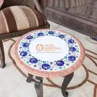 24" Marble Table Top Pietra Dura Console Bar Handmade Work Home Interior Decors
