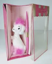 Vintage Pink Fur Poodle Pen Desk Set 1968 Windsor Vanity Mid Century Dog New