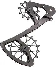 Xvilmaun Wheel Bicycle Guide Pulley Bicycle Rear Derailleur Guide Plate for Rear Derailleur Aluminum Alloy Front Derailleur Replacement Shifter Lever for Guide Roller Roller Bicycle Accessories