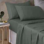 Vintage Design Homewares King Green Sea Green Hemp Sheet Set