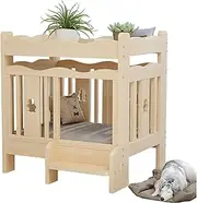 Dog Bed Wooden Dog Bed Elevated Pet Bed Pet Sofa Bed Couch Heavy Duty Pet Bed Dog Kennel Furniture Cat Bed for Medium & Small Dogs pet Bed