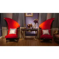 在飛比找Yahoo!奇摩拍賣優惠-[紅蘋果傢俱] MDS-001 形象椅 新古典 造型 絨布 