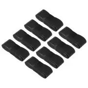 8Pcs Anti Slip Sweatband Absorbent PU Tennis Badminton Racket Grip Tape Black
