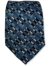 [Declic] Feltre Pattern Tie in Steel Blue