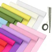 12 Rolls Crepe Paper Rolls 12 Colors Wide Crepe Paper Streamer 10 Inch X 8 Feet