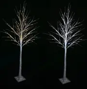 1.8m WARM / COOL WHITE BIRCH Twig TREE 96 LED Outdoor Christmas Xmas Lights