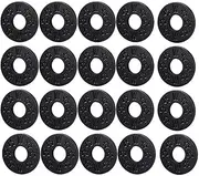 Changyeah 20 Pieces Guitar Strap Locks, Rubber Strap Locks Black Guitar Strap Blocks Rubber Strap Locks Guitar Protector for Guitar Ukulele Bass(Black)
