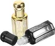 Healeved 2pcs Perfume Bottles Refillable Essential Oil Roll Bottles Stylish Design for Travel and Daily Use Durable and Compact for Easy Carrying