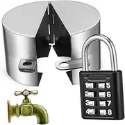 ibasenice 1Set Outdoor Spigot Lock Cover with Coded Padlock Garden Locking System Easy No Tool Installation Secure Your Water Supply Durable Protection for Homes