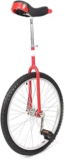 24'' Pro Circus Acrobat Unicycle Balance Bike - Unicycle Stand Included, Adjustable Seat to Height, Padded Seat Cushion for Comfort