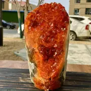 10.62LB Natural Orange Citrine Quartz Geode Cave Cluster Healing,Metaphysical