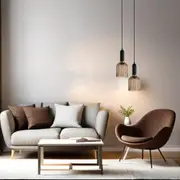Vintaj interior Ellipse Ribbed Glass Pendant Light Available in 6 Colours
