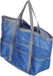 [TOGEVAL] Beach Bag Women Tote Handbags Foldable Handbag Mesh Tote Bag for Beach Large Tote Bags Sand Toy Storage Bag Pool Bag Beach Tote Bags for Mesh Beach Tote Beach Tote Bag Plastic