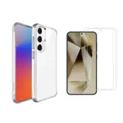 iCoverLover For Samsung Galaxy S25+ Plus Case + 2 Glass Screen Protectors, Clear