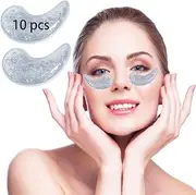 Reusable Gel Eye Ice Pack, Cooling Eye Pad, Hot ＆ Cold Treatment for Eye Strain, Eye Swelling, Eye Redness, Puffy Eyes, Dark Circles, Smooth Fine Lines, and Eye Recover Surgery. (Clear ＆ 10PCS)