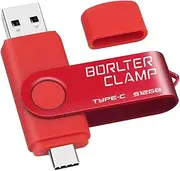 512 GB USB Type-C Flash Drive, USB-C 3.0 Memory Stick Jump Drive 2 in 1 for Android Phones Samsung Galaxy S10/S9/S8/Note 9, LG, Huawei, Tablets & Computer (Red)