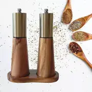 Gold Salt and Pepper Grinder Set,Salt and Pepper Grinder Set Wood,Gold Salt a...