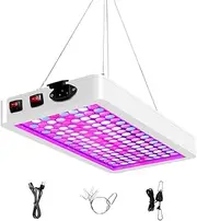 ABDULWEN 88.5W LED Grow Light for Indoor Plants 287 LEDs Full Spectrum Veg and Bloom Dual Switch 2020LM Hanging Plant Growing Lamps for Seedlings Flowers Greenhouse