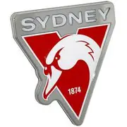 Fan Emblems AFL Sydney Swans 3D Chrome Car Badge - 10378-023A
