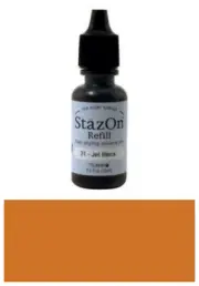 Tsukineko StazOn solvent-based Ink Refill 15ml Reinker 092 Pumpkin Orange Resin