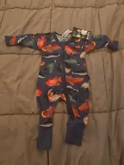 Bonds Baby Blue Fish Zip Wondersuit Romper Size NB 0000 BNWT