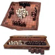 Hnefatafl Board Game, Viking Chess Set, Wooden Chess Set, Adult/child Travel Set With Wooden Box