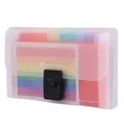 A6 Multifunction Portable File Folders 13 Pockets Rainbow Document Folders Expandable Folder Storage Bag