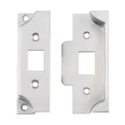9555 Tube Latch Split Cam Face Plate & Striker Kit Rebated Chrome Plat
