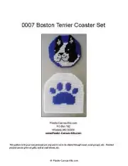 Boston Terrier Coaster Set-Plastic Canvas Pattern or Kit