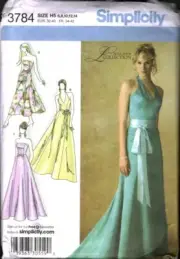 3784 Simplicity Sewing Pattern Misses Formal Evening Gown Uncut