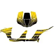 Attack Graphics BRUTE Complete UTV Graphics Kit Yellow/Black For Can-Am