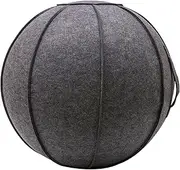 Colaxi 65cm Felt Sitting on A Ball, Durable Self-Standing Exercise Pilates Yoga Balls Cover with Handle