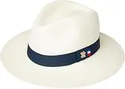 [Patriia] French Flag Hat, Fully Handmade, Men's Hat, Women's Hat, Medium Rim - Off-White, 59