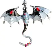 [Nkmujil] Animal Brooches And Pins | Men Retro Flying Dragon for Suits,Dragon Wings Badge Coat Pin, Vintage Punk Animal Accessory for Backpacks, Clothing